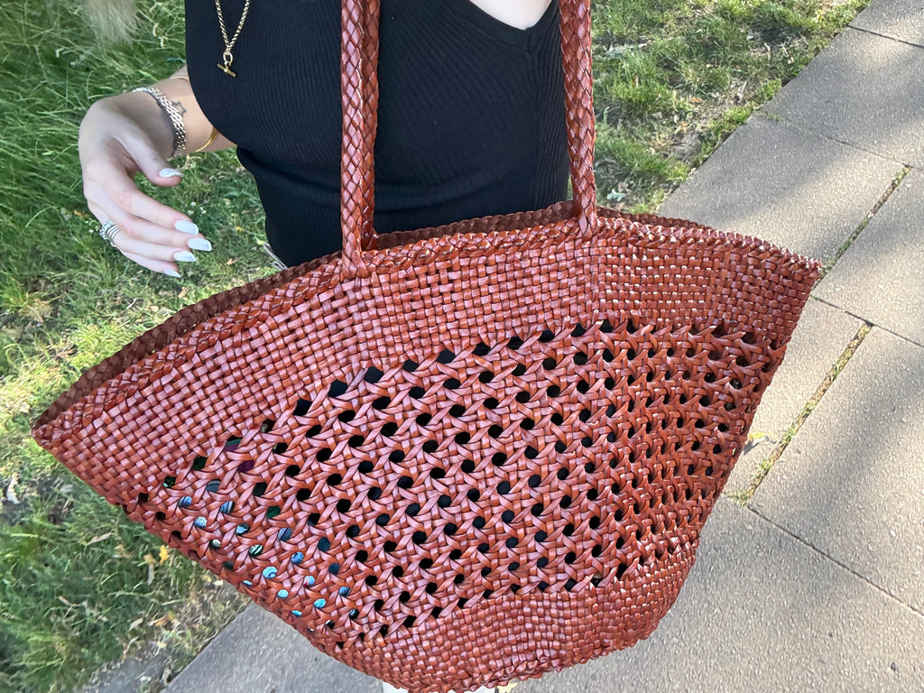The Fiona Large Woven Basket Tote
