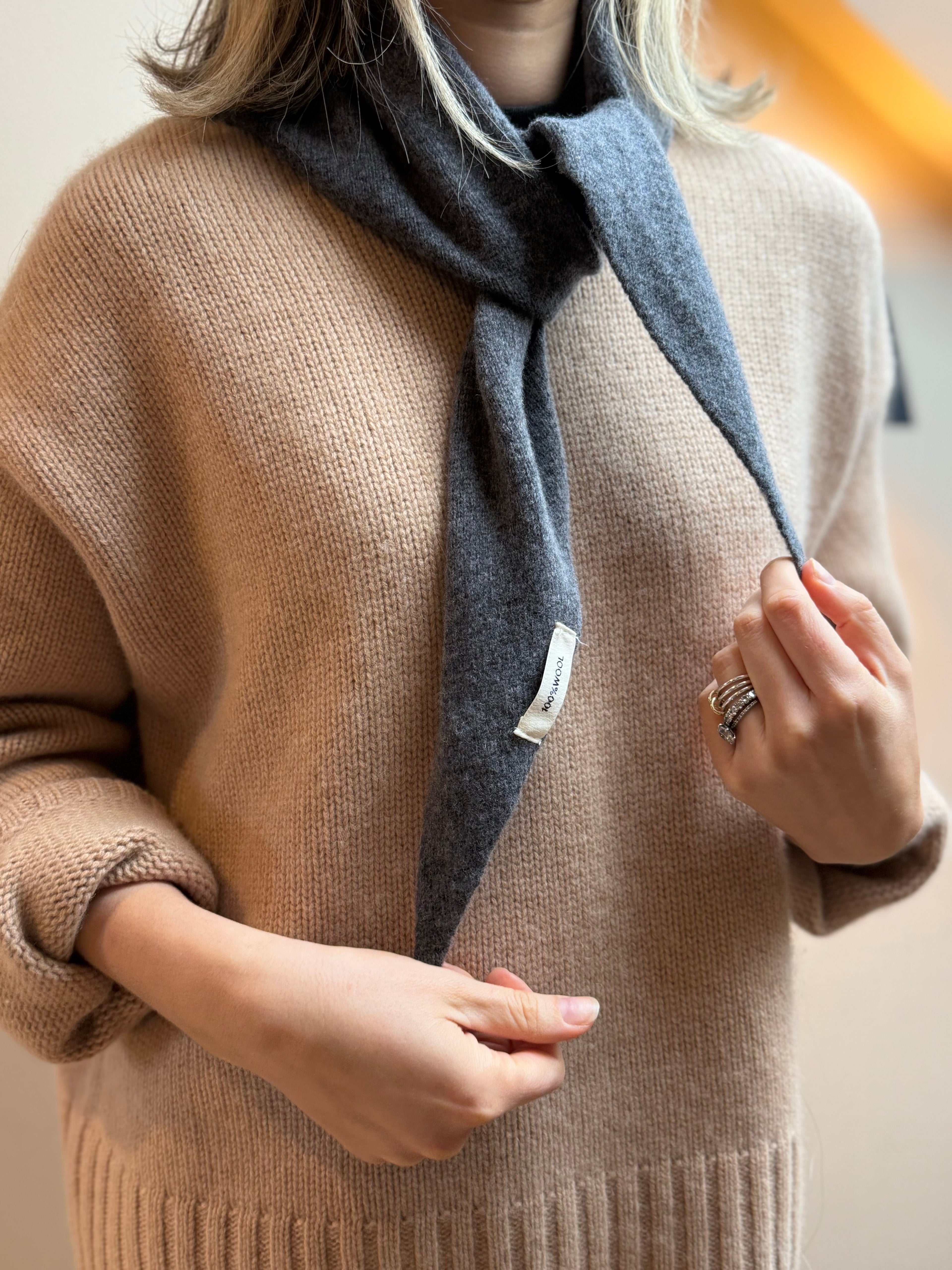 Back in Stock 100% Wool Triangle Scarf