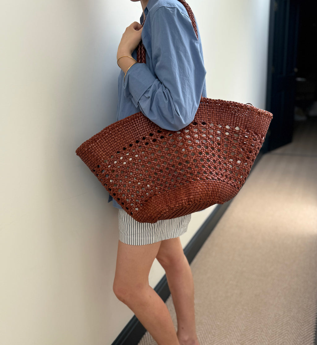 The Fiona Large Woven Basket Tote