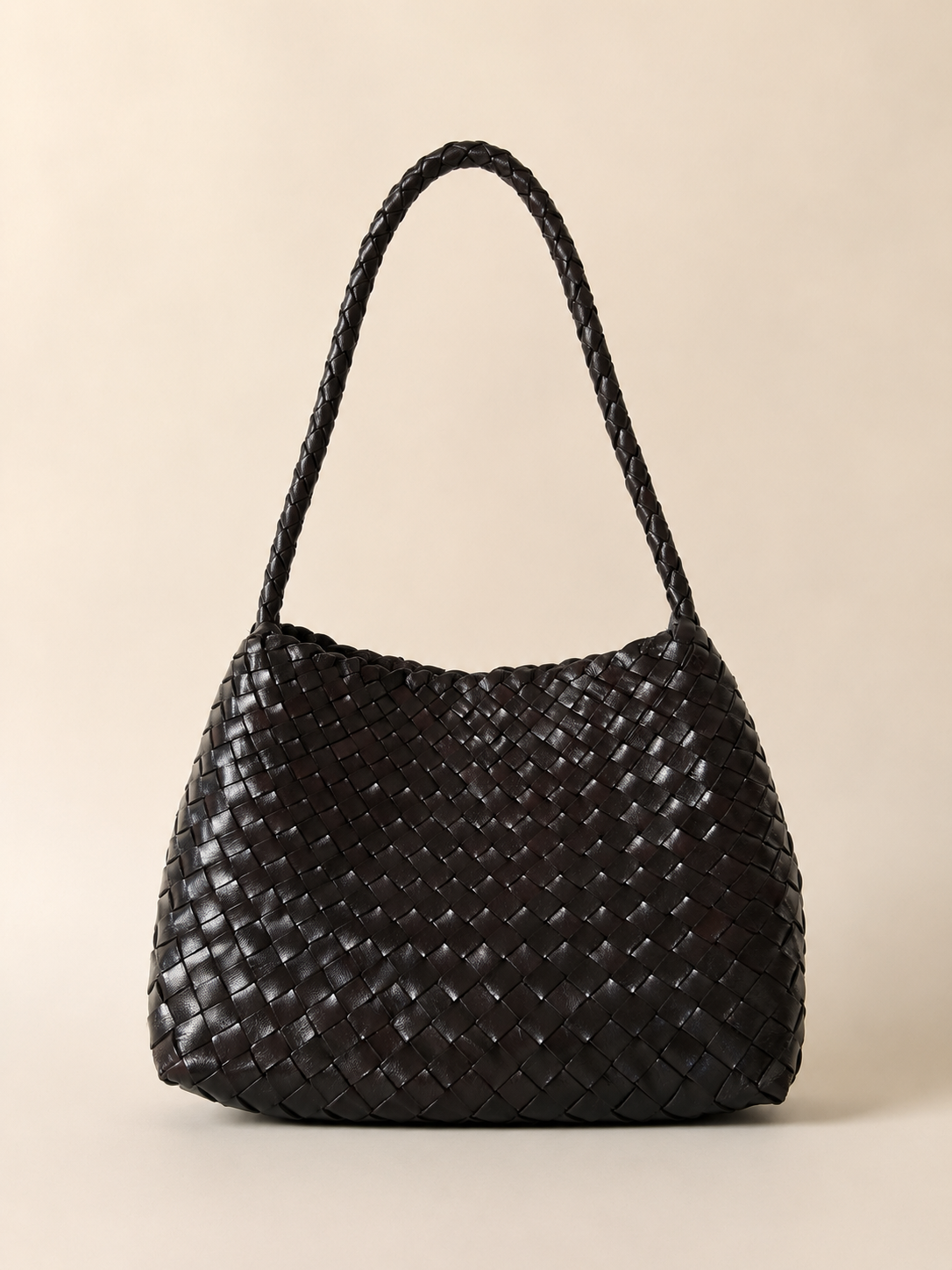 Hand Woven Leather Bag - Medium