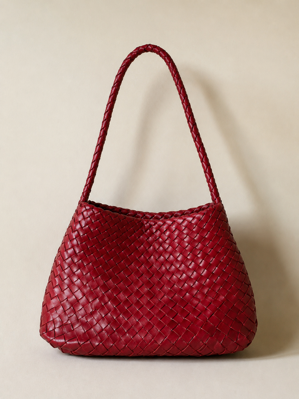 Hand Woven Leather Bag - Medium