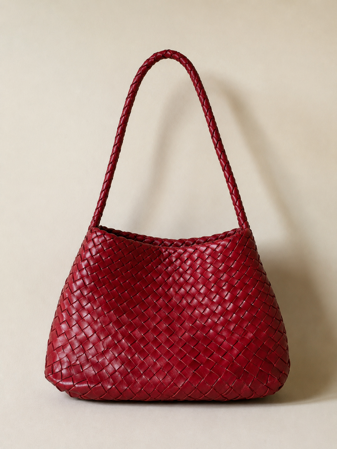 Hand Woven Leather Bag - Medium