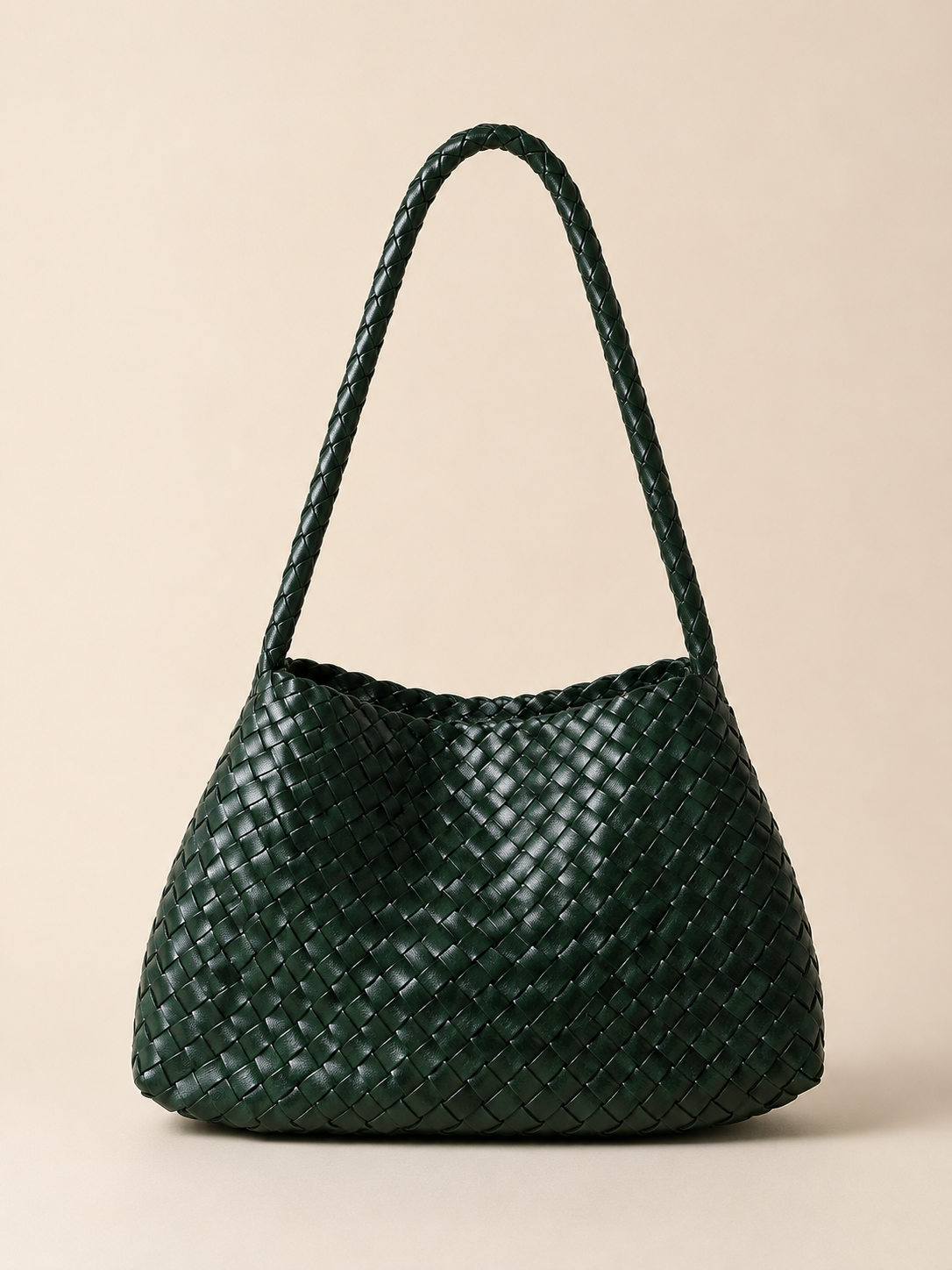 Hand Woven Leather Bag - Medium