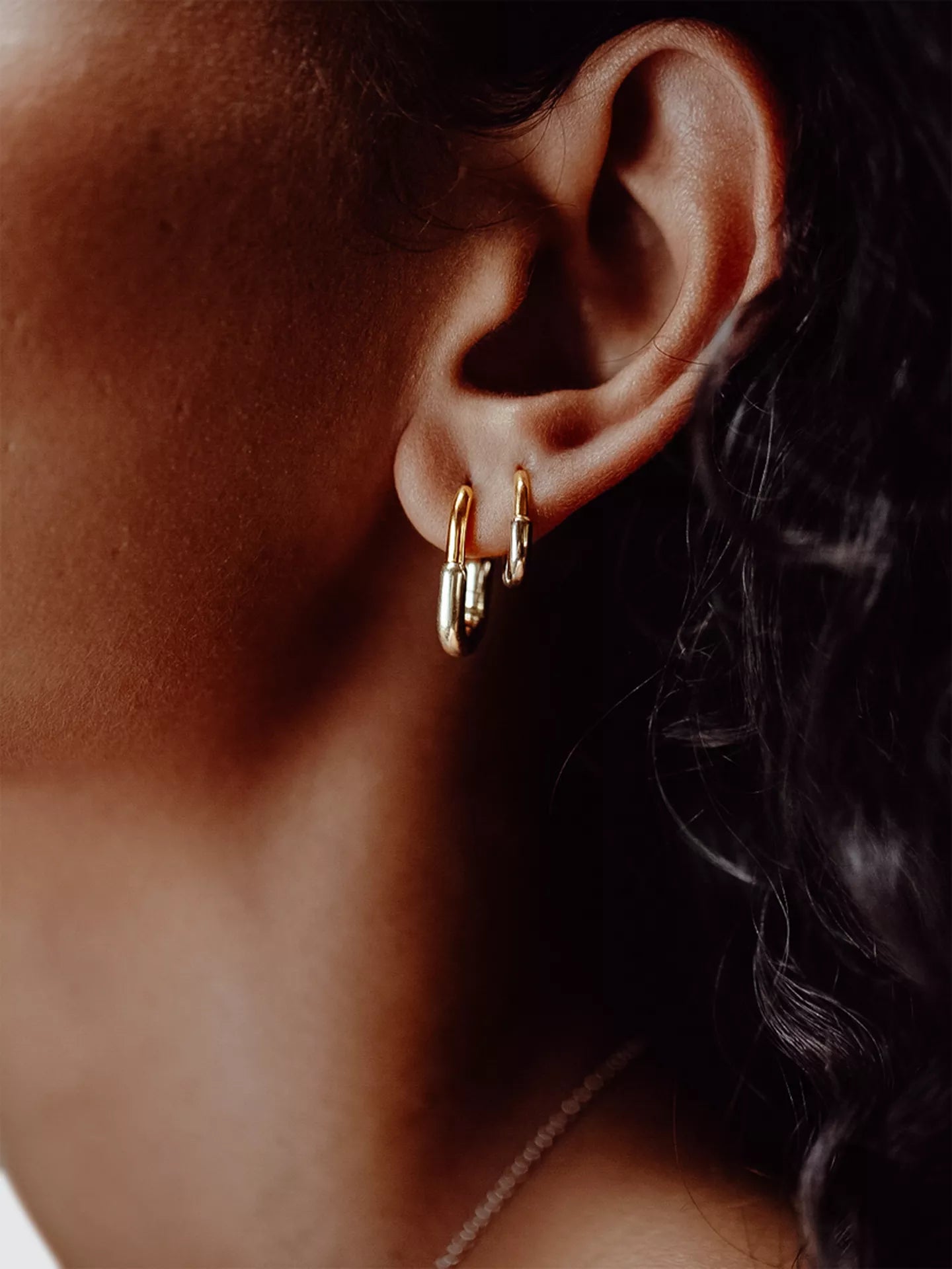 Pre Order The Blair Mixed Metal U Hoop Earrings Gold/Silver