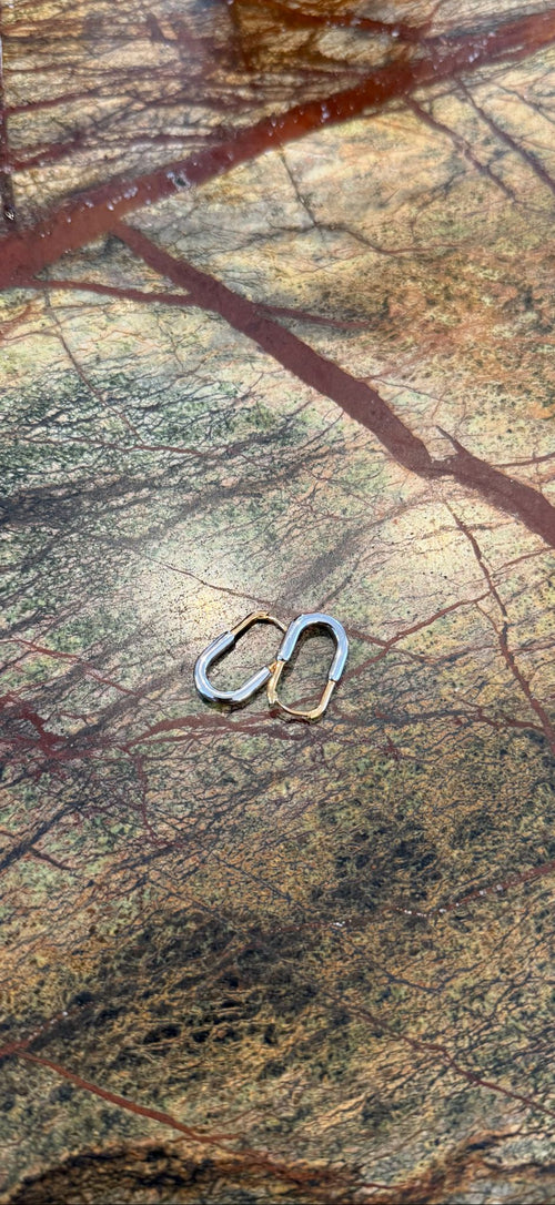 Pre Order The Blair Mixed Metal U Hoop Earrings Gold/Silver