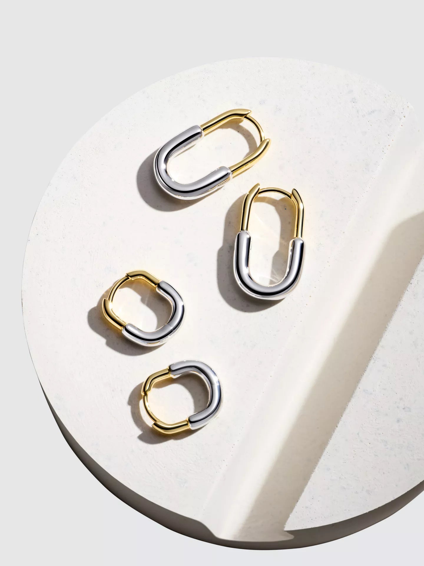 Pre Order The Blair Mixed Metal U Hoop Earrings Gold/Silver